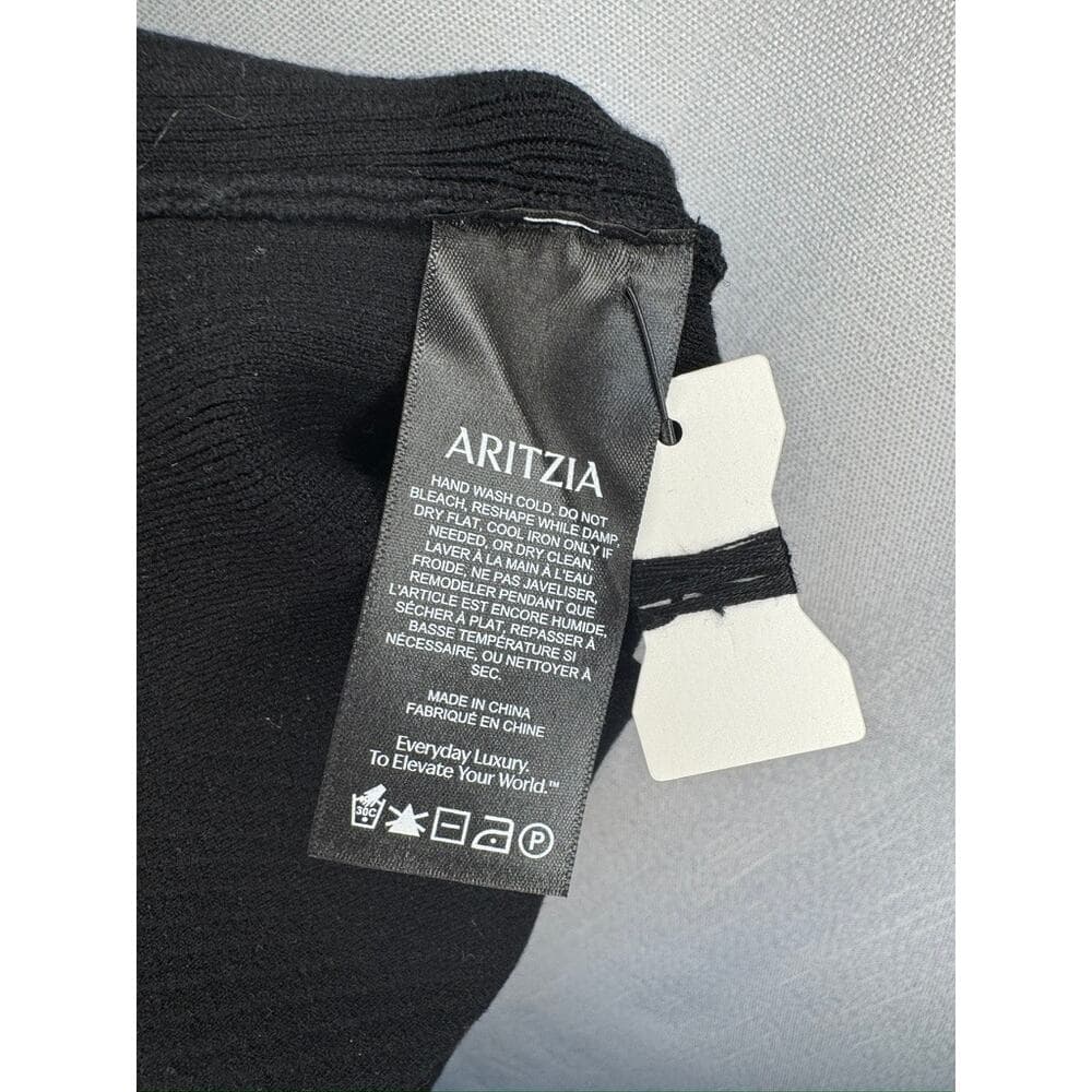 422. Babaton Aritzia Black Textured Sweetheart Neckline Bodysuit Size XS - Thumbnail 6