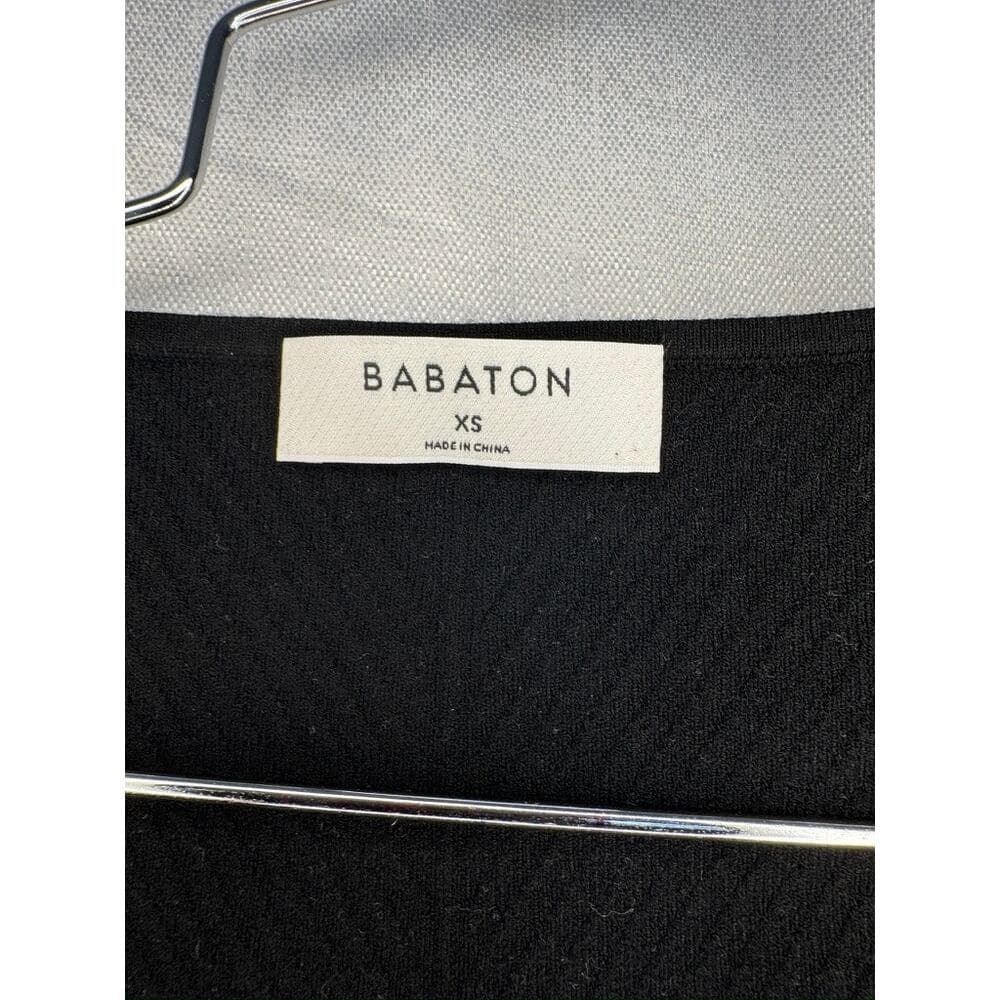 422. Babaton Aritzia Black Textured Sweetheart Neckline Bodysuit Size XS - Thumbnail 2