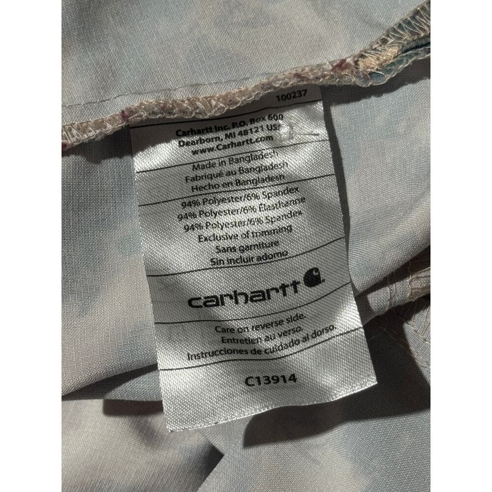 418. Carhartt Modern Fit Floral Print Scrub Top Size L - Thumbnail 3