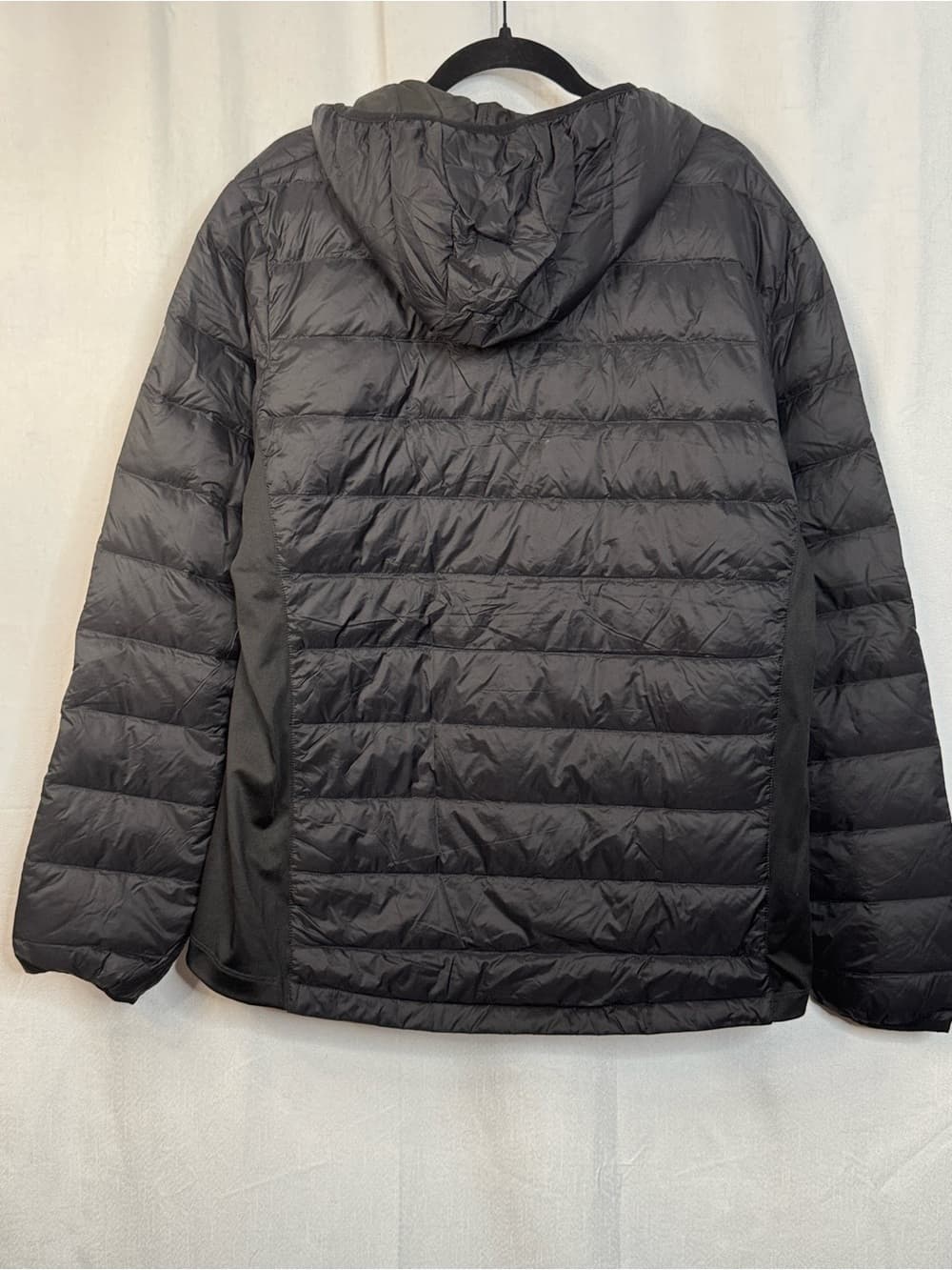 291. Eddie Bauer 550 Down Hooded Puffer Jacket Black Men’s XL - Thumbnail 4