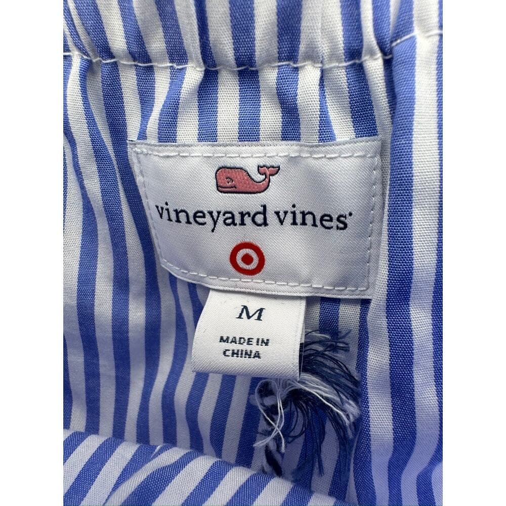424. Vineyard Vines for Target Blue White Stripe Peasant Top Size M - Thumbnail 2
