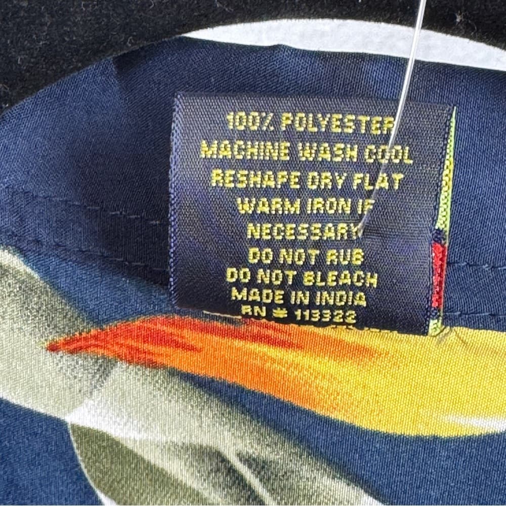 292. Ocean Blue Tropical Hawaiian Short Sleeve Button Up Shirt M - Thumbnail 6