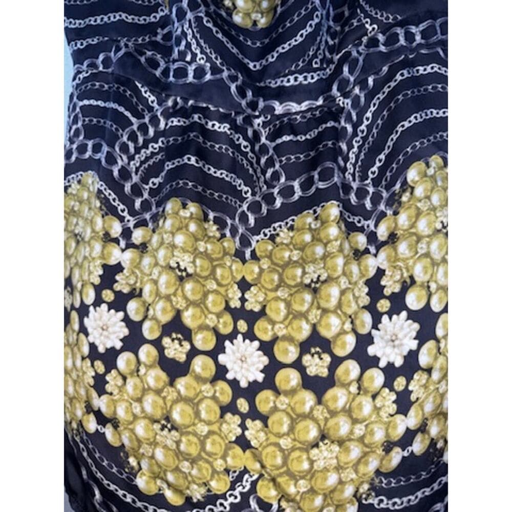 421. CAbi Silk Chain Print Sleeveless Tunic Top Size M - Thumbnail 4