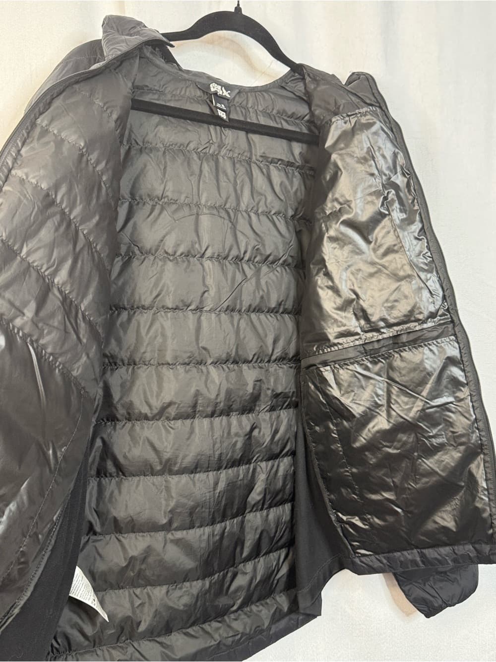 291. Eddie Bauer 550 Down Hooded Puffer Jacket Black Men’s XL - Thumbnail 5
