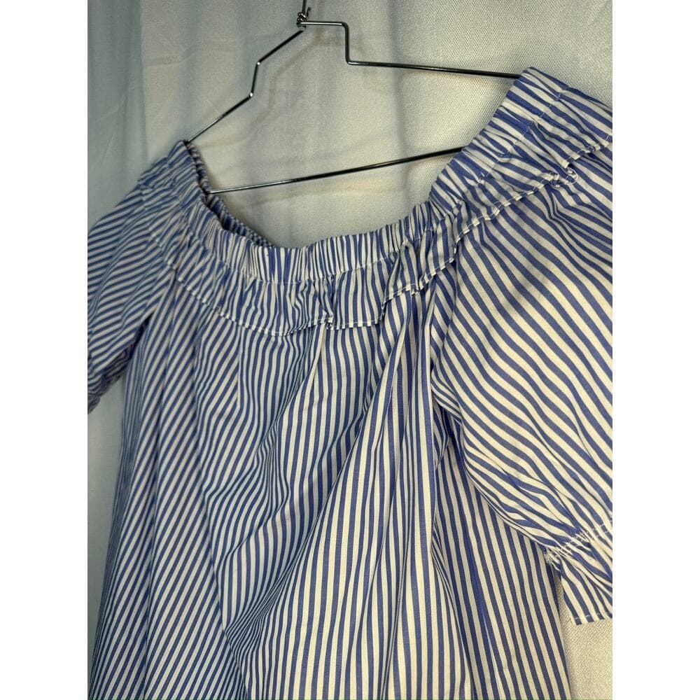 424. Vineyard Vines for Target Blue White Stripe Peasant Top Size M - Thumbnail 7