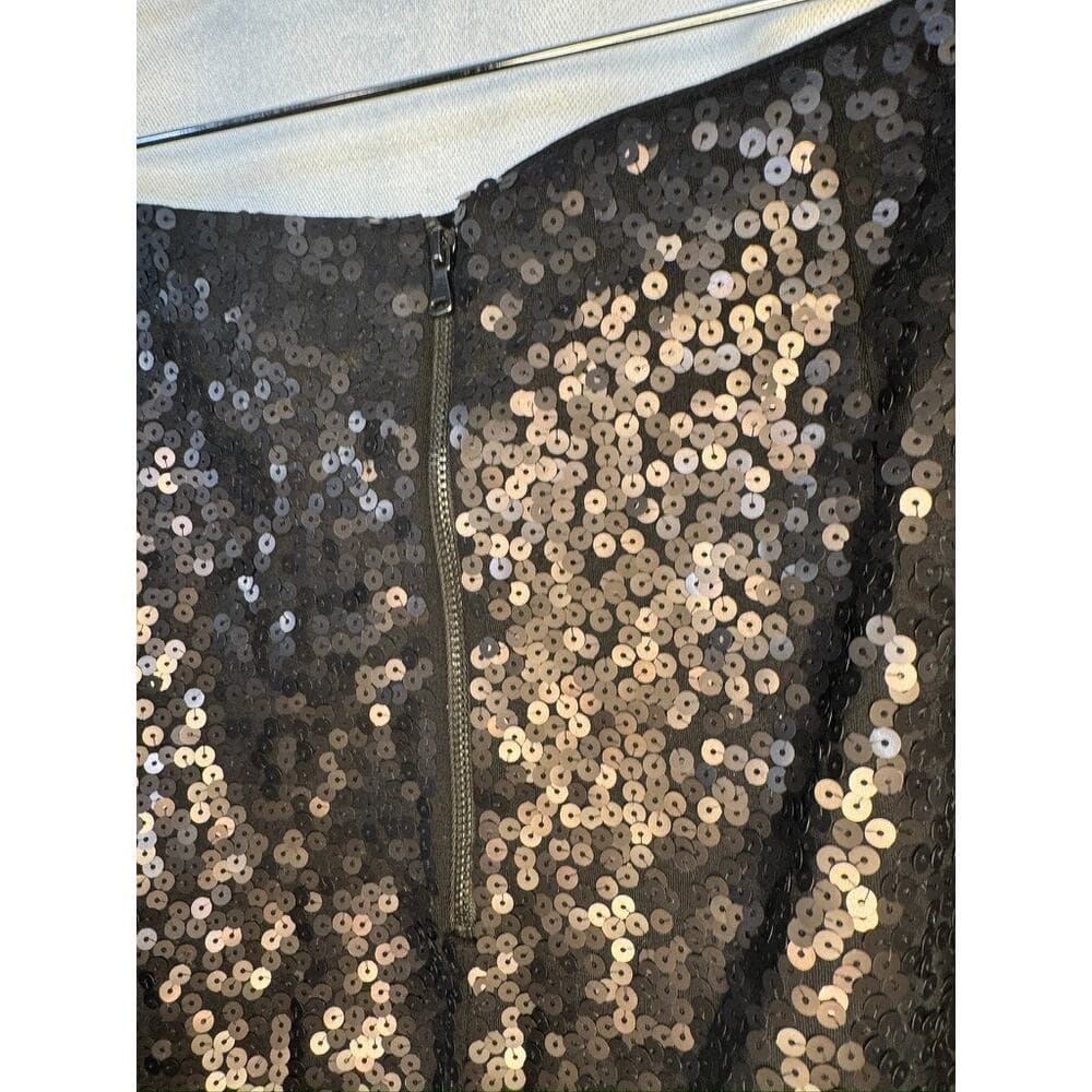 425. Paige Black Sequin Mini Skirt Size L NWT - Thumbnail 5