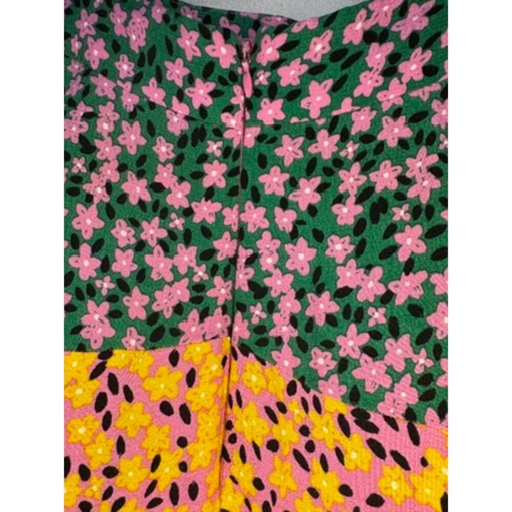 426. Topshop Floral Colorblock Handkerchief Maxi Skirt Size US 4 - Thumbnail 7
