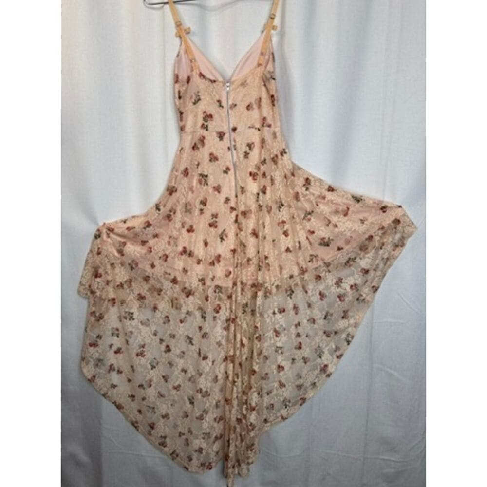 378. Disney Princess Floral Lace High Low Maxi Dress Size S - Thumbnail 4