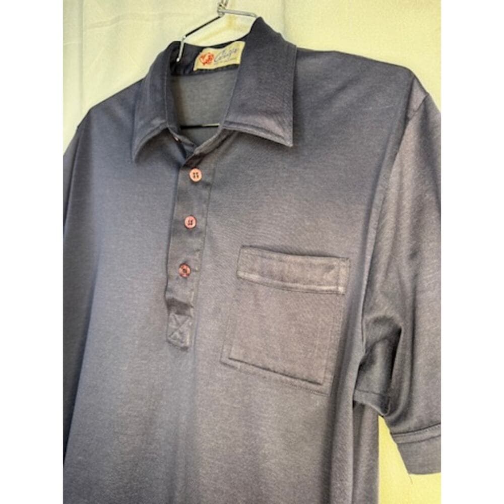 420. Cougar Golf of California Blue Short Sleeve Polo Shirt - Thumbnail 3