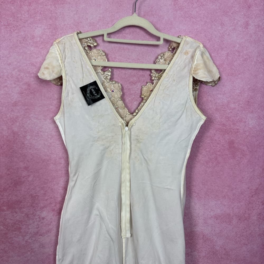 255. HOLT Maison De Luxe Embellished Floral Sequin Dress Size M - Thumbnail 11