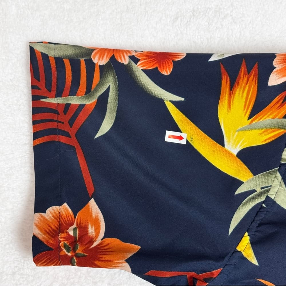 292. Ocean Blue Tropical Hawaiian Short Sleeve Button Up Shirt M - Thumbnail 10