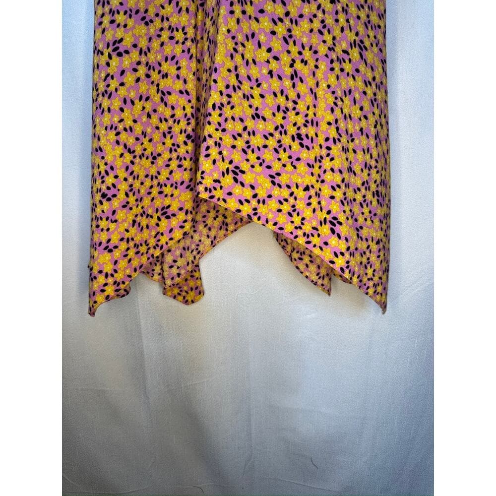 426. Topshop Floral Colorblock Handkerchief Maxi Skirt Size US 4 - Thumbnail 5