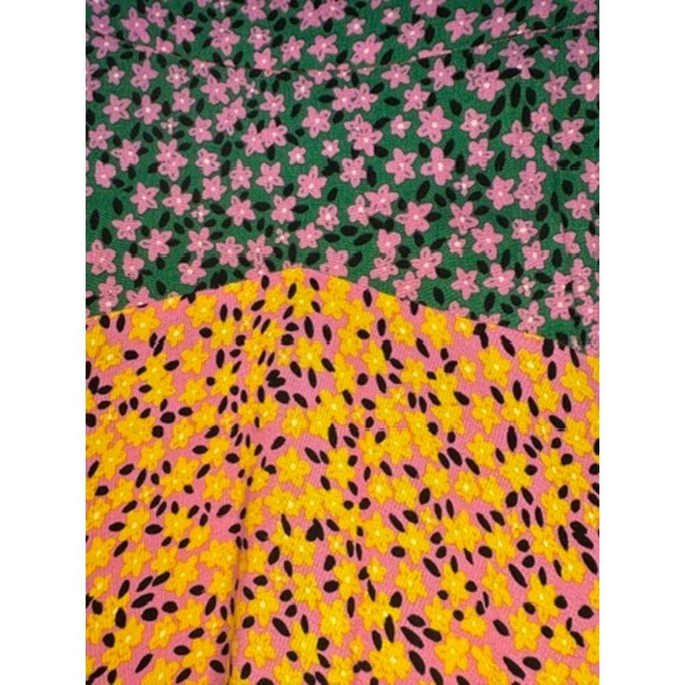 426. Topshop Floral Colorblock Handkerchief Maxi Skirt Size US 4 - Thumbnail 4