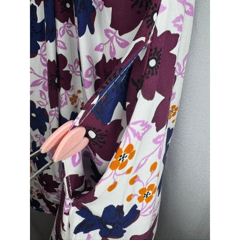 402. Valija Floral Puff Sleeve Ruched Mini Dress Size S - Thumbnail 5