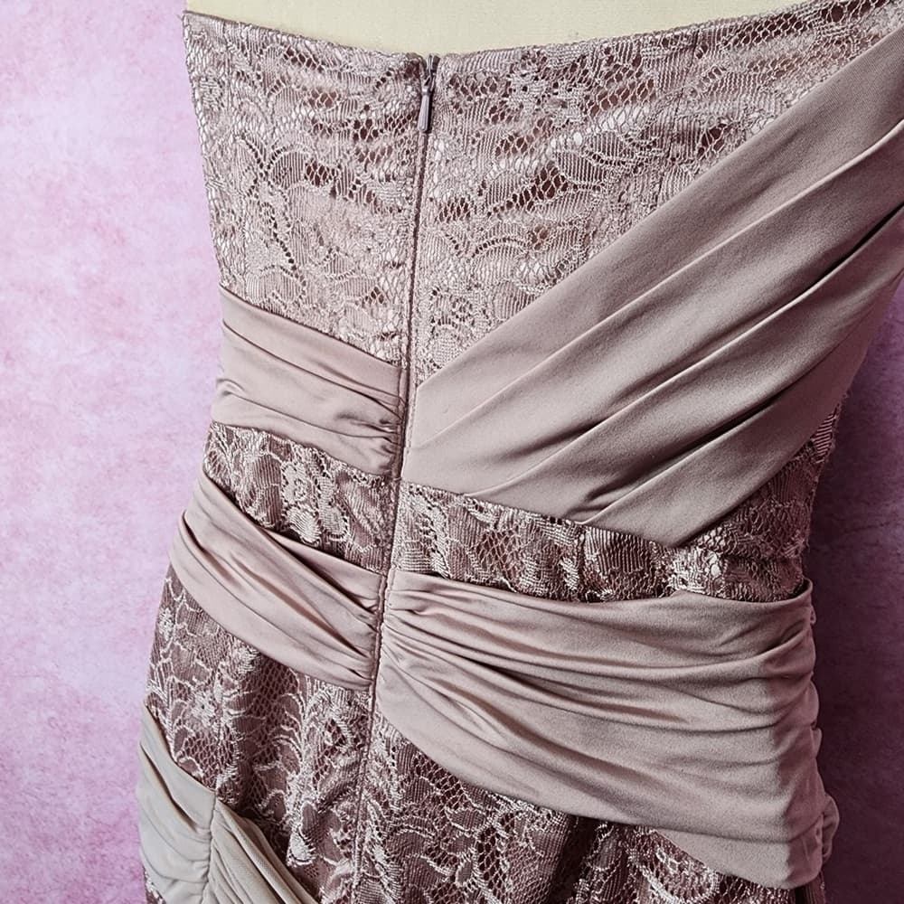 202. Bebe Strapless Lace Ruched Bodycon Cocktail Dress XS - Thumbnail 5