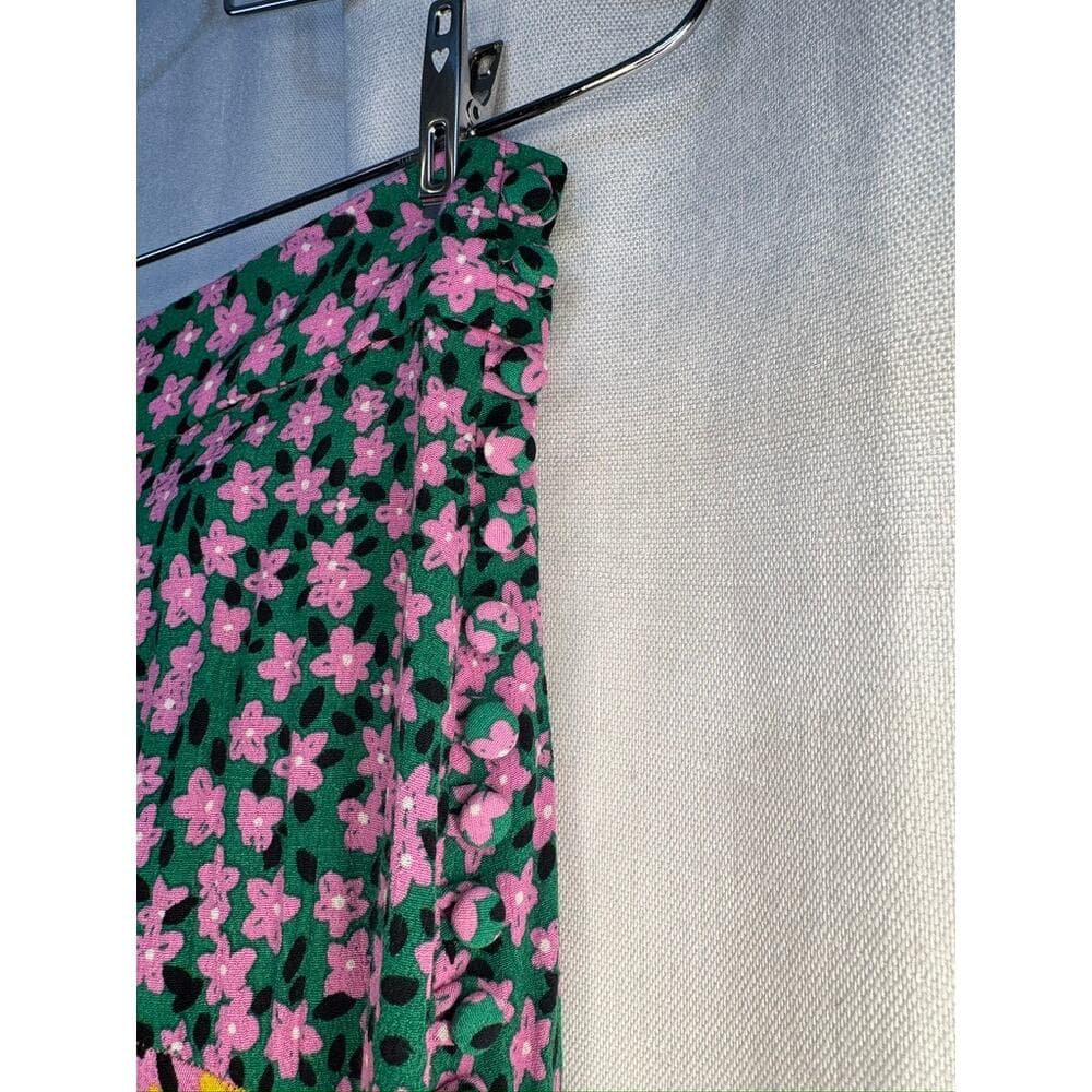 426. Topshop Floral Colorblock Handkerchief Maxi Skirt Size US 4 - Thumbnail 6