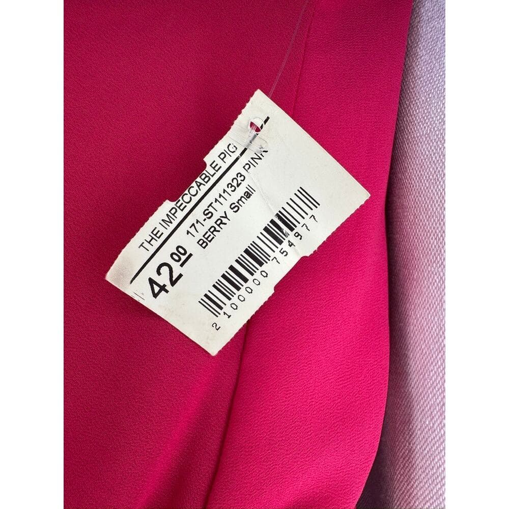 423. The Impeccable Pig Fuchsia Surplice Cross Back Tank Top Size S NWT - Thumbnail 7