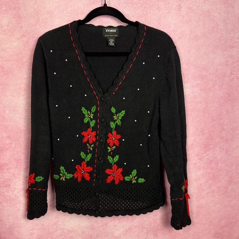 276. Designers Originals Studio Joy embroidered cardigan L - Thumbnail 8