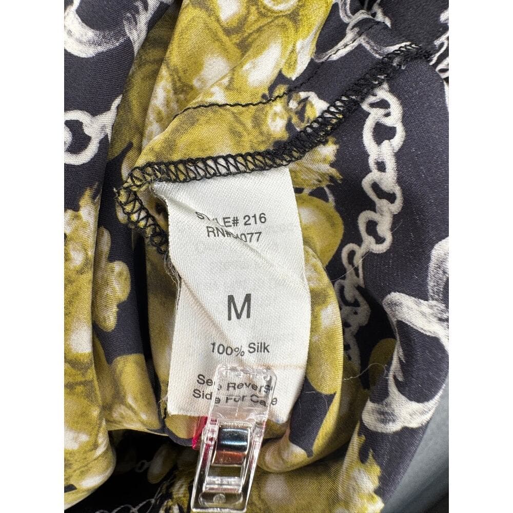 421. CAbi Silk Chain Print Sleeveless Tunic Top Size M - Thumbnail 3