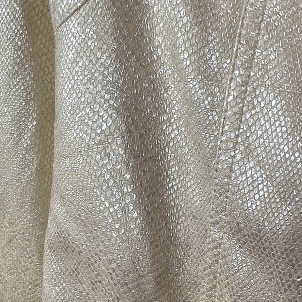 156. Chico’s Gold Faux Leather Moto Jacket Size 1 - Thumbnail 5