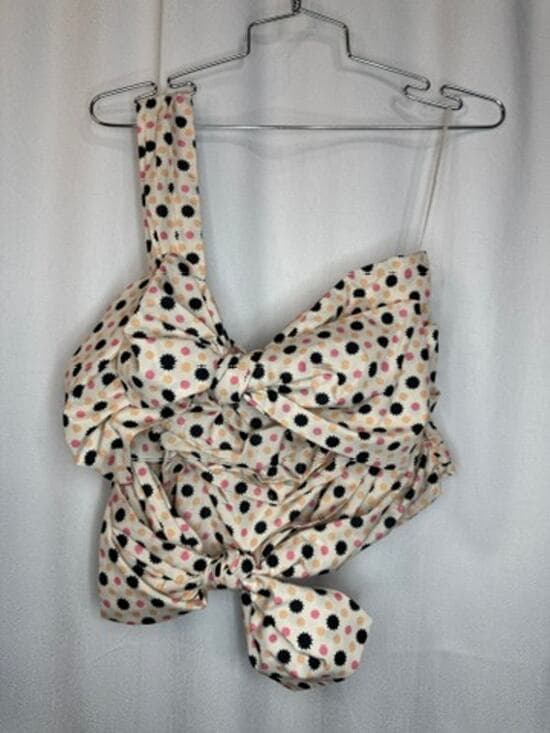 370. Maeve by Anthropologie One Shoulder Bow Crop Top Size 10 NWT - Thumbnail 10