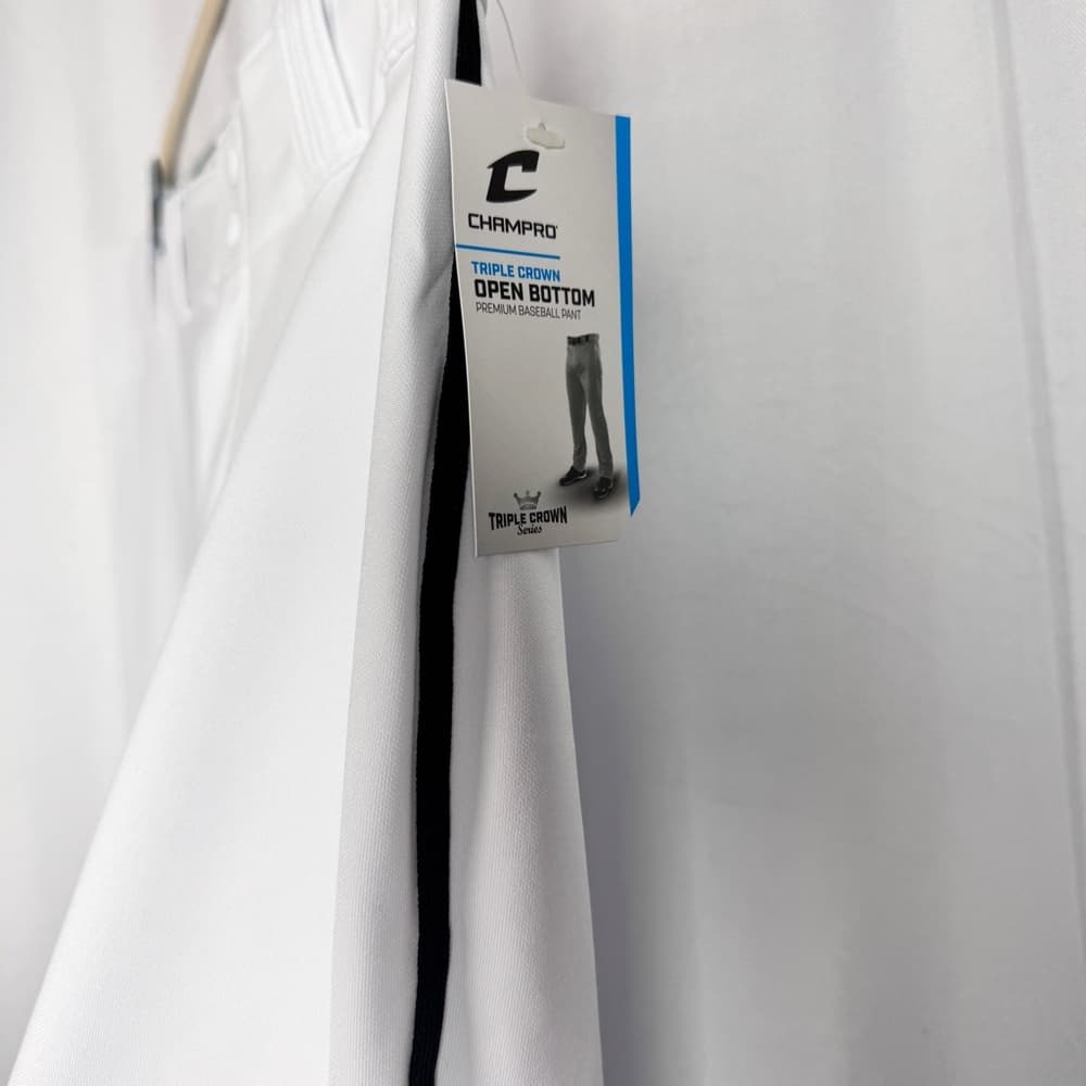 322. Champro Men's White Open Bottom Baseball Pants - Thumbnail 4