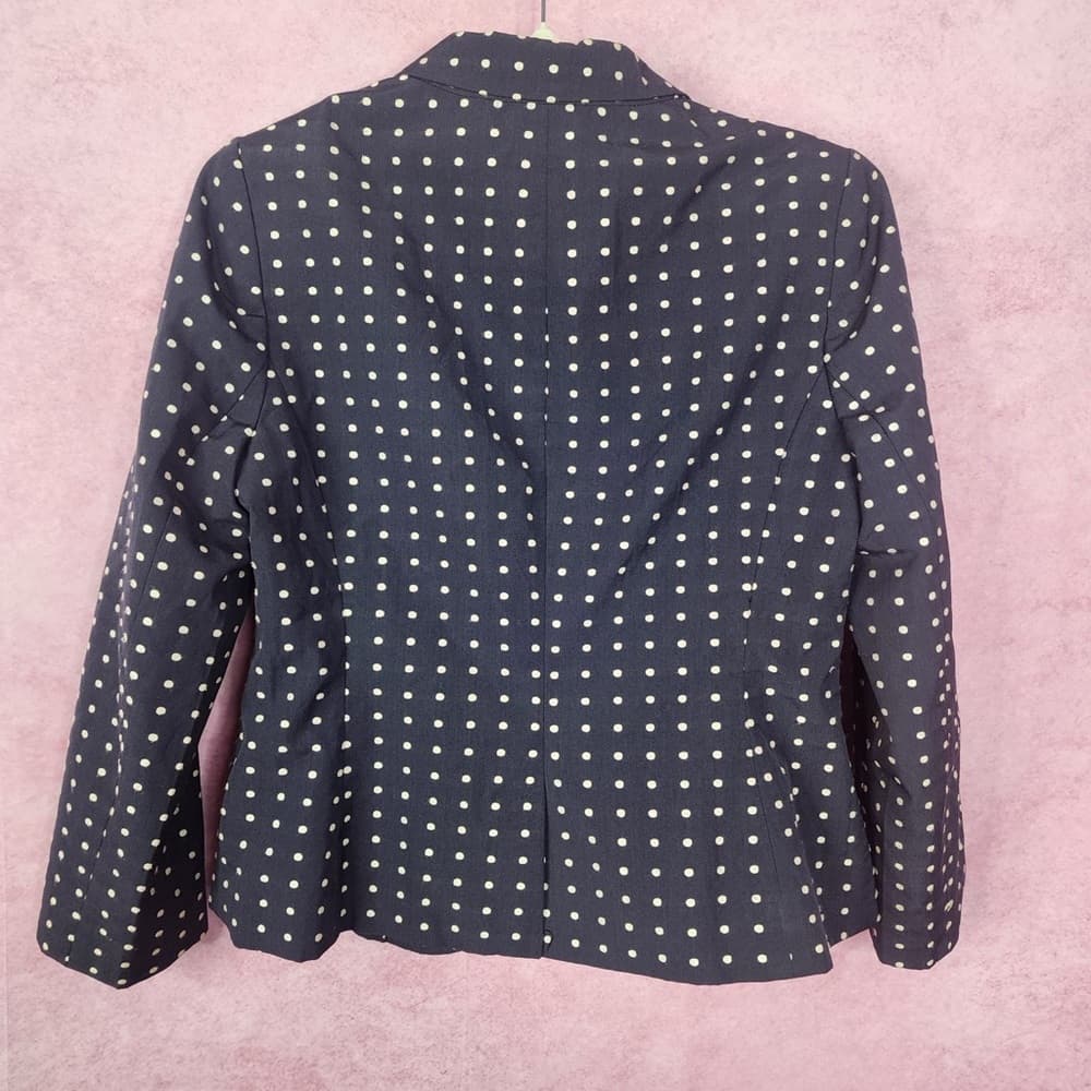 199. The Limited Navy Polka Dot Blazer Jacket Small - Thumbnail 2