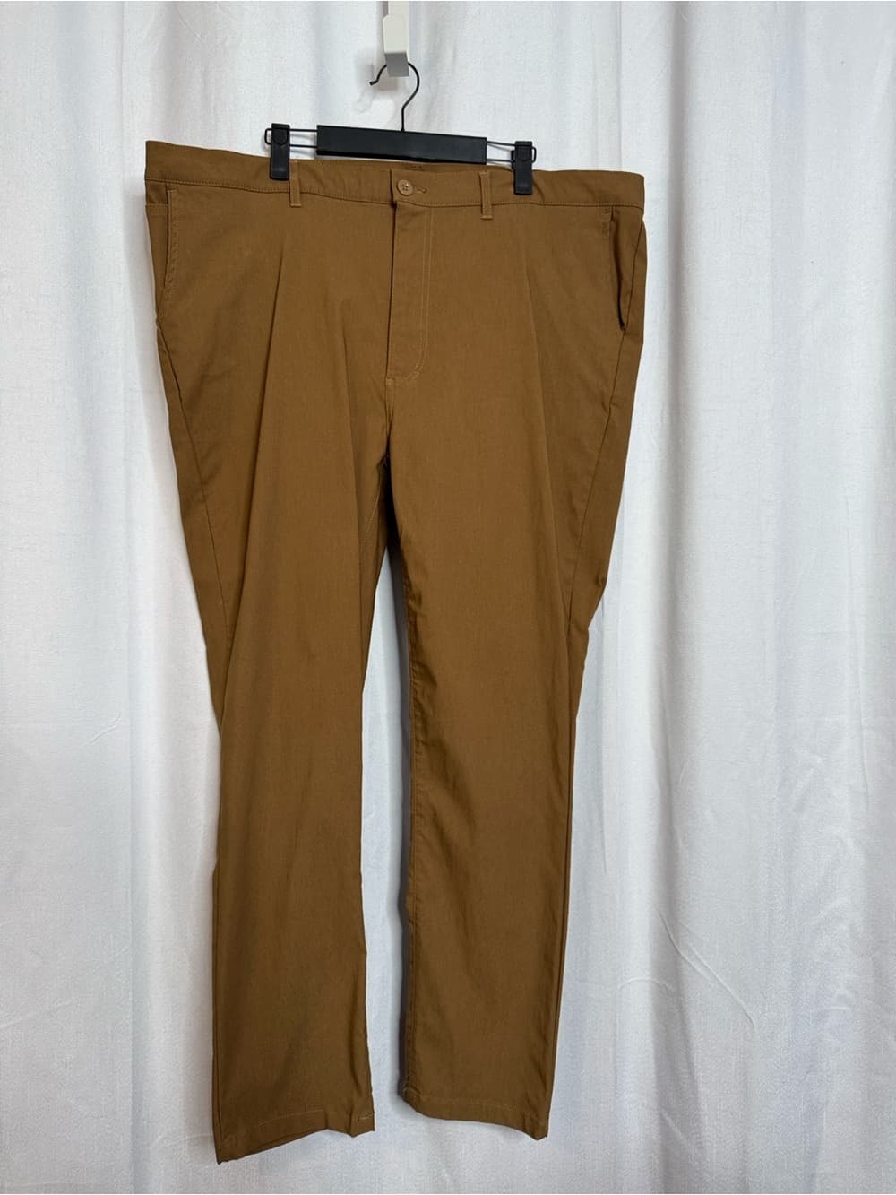 344. Galaxy By Harvic Slim Chinos in Camel Brown - Thumbnail 2