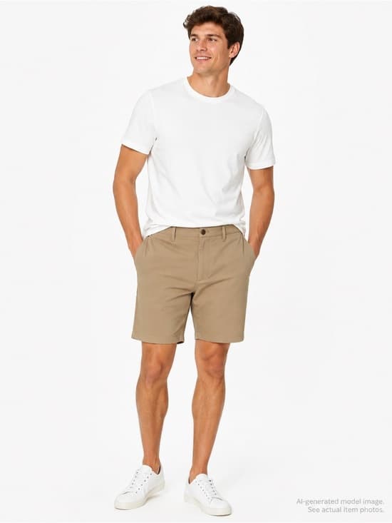 345. Hollister California Khaki Performance Stretch Shorts Size 34 - Thumbnail 7