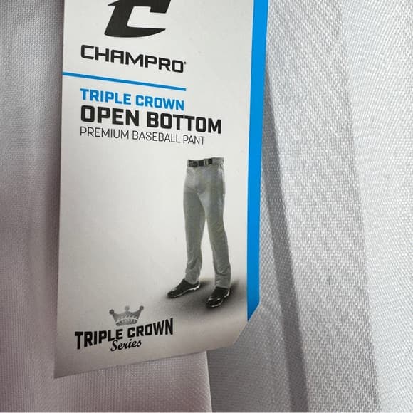322. Champro Men's White Open Bottom Baseball Pants - Thumbnail 10