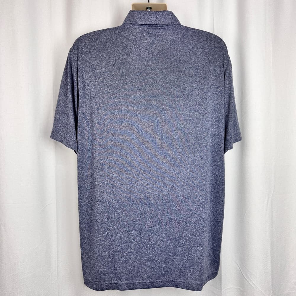 296. Sport-Tek Heathered Blue Performance Polo Shirt XL - Thumbnail 2