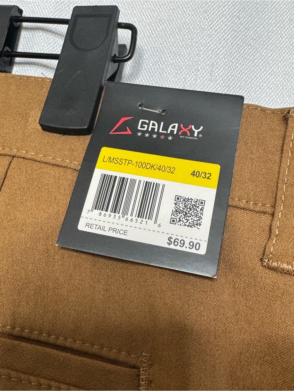 344. Galaxy By Harvic Slim Chinos in Camel Brown - Thumbnail 5