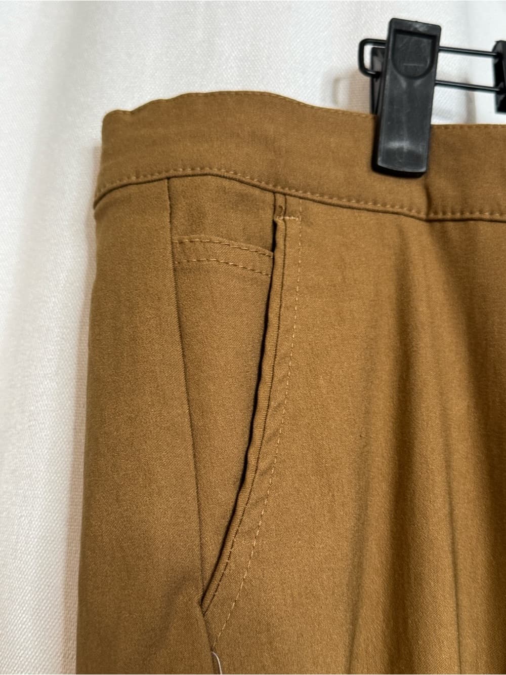 344. Galaxy By Harvic Slim Chinos in Camel Brown - Thumbnail 4