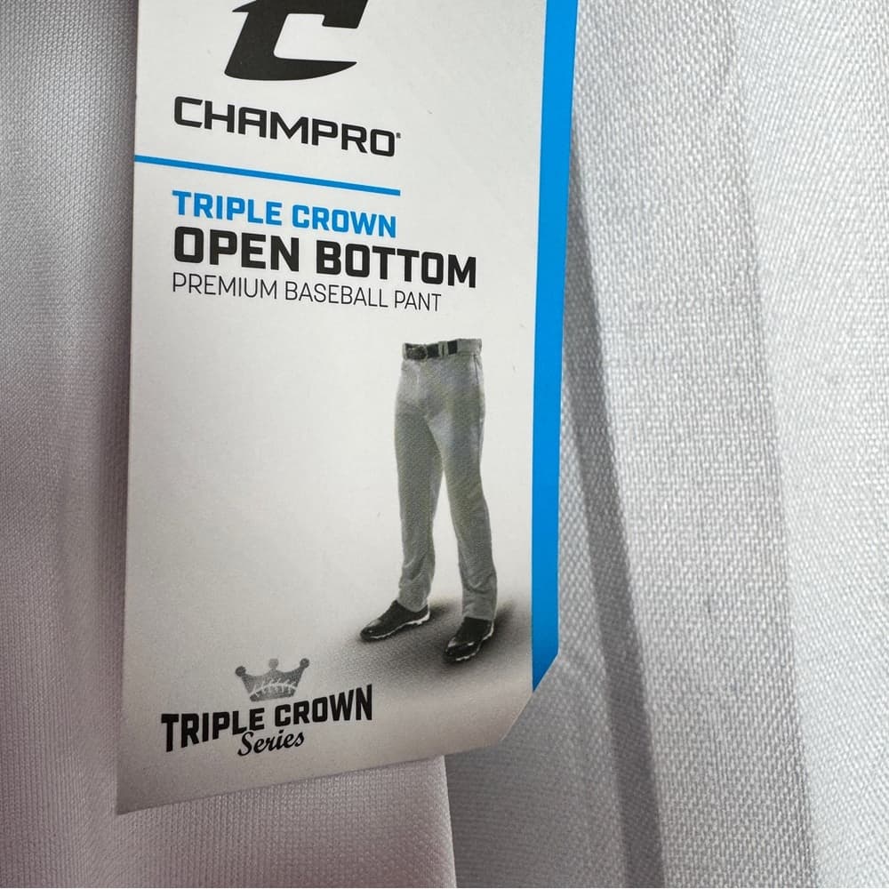 322. Champro Men's White Open Bottom Baseball Pants - Thumbnail 9