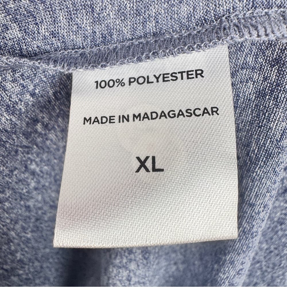 296. Sport-Tek Heathered Blue Performance Polo Shirt XL - Thumbnail 4