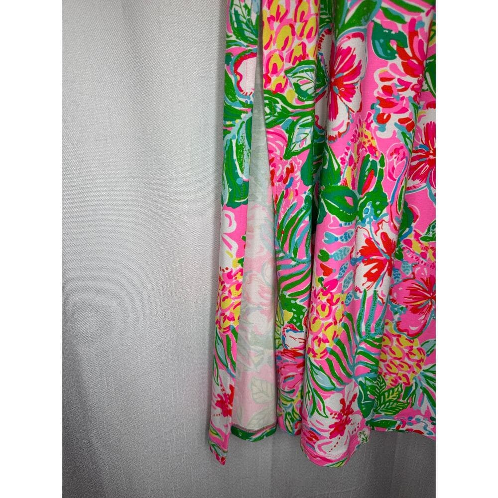 360. Lilly Pulitzer Pink Tropical Print Maxi Skirt Size Small - Thumbnail 4
