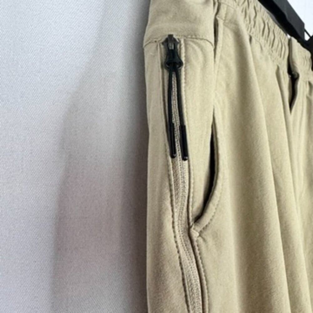333. Nike Dri-FIT Woven Jogger Pants Beige Athletic Zip Pocket Men’s L - Thumbnail 5