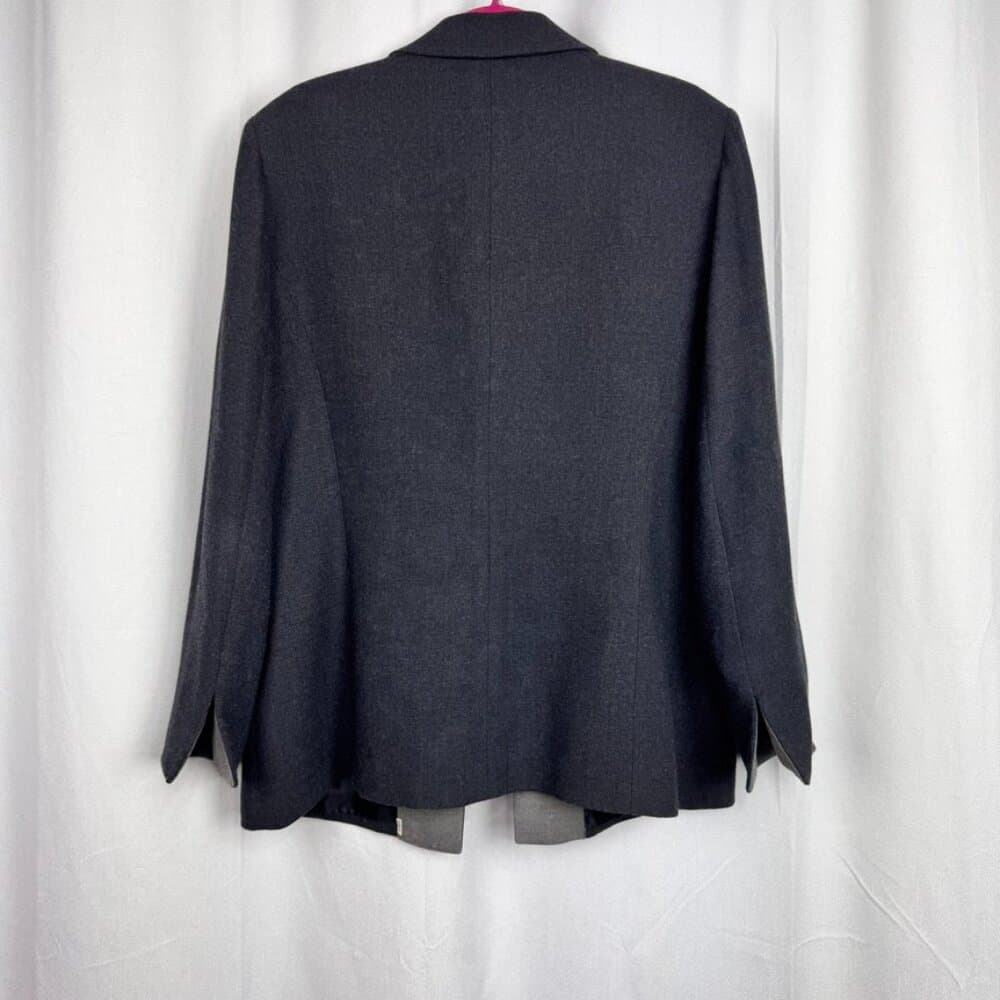 336. Kasper Gray Open Front Career Jacket Blazer Women’s Size L - Thumbnail 4