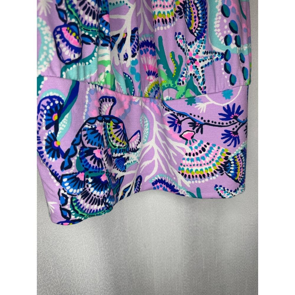 363. Lilly Pulitzer Halter Tank Top Purple Sea Life Print Size S - Thumbnail 3
