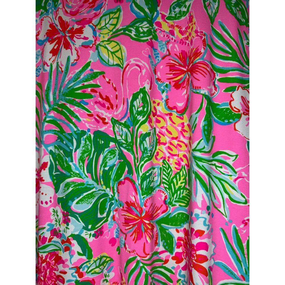 360. Lilly Pulitzer Pink Tropical Print Maxi Skirt Size Small - Thumbnail 2
