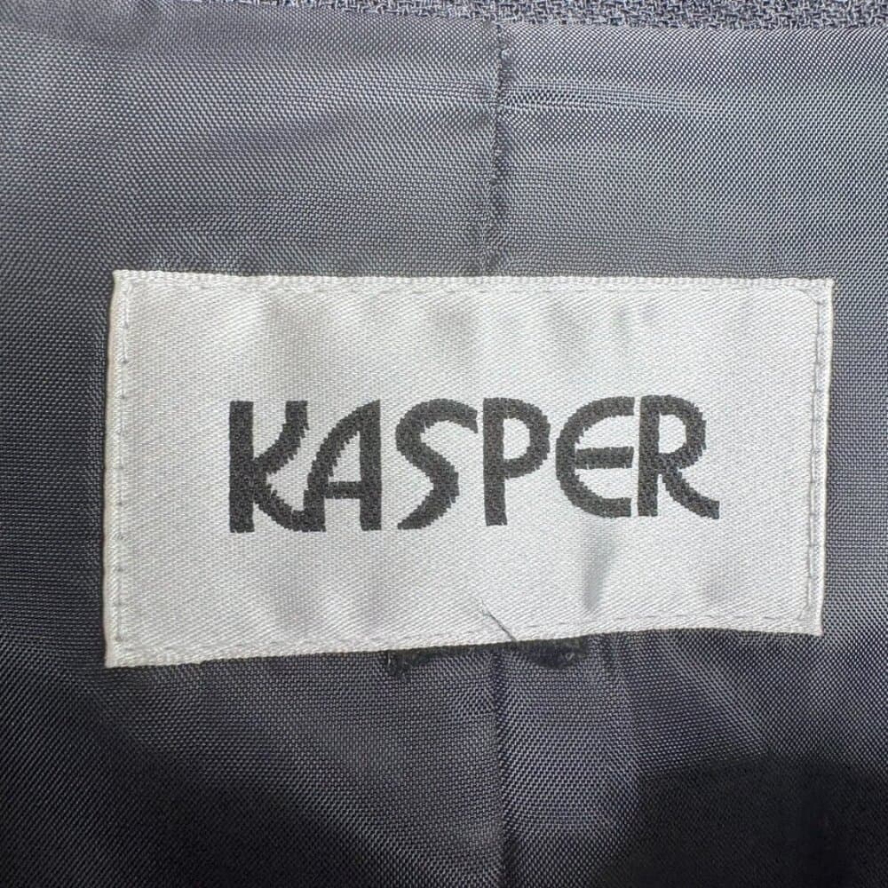 336. Kasper Gray Open Front Career Jacket Blazer Women’s Size L - Thumbnail 5