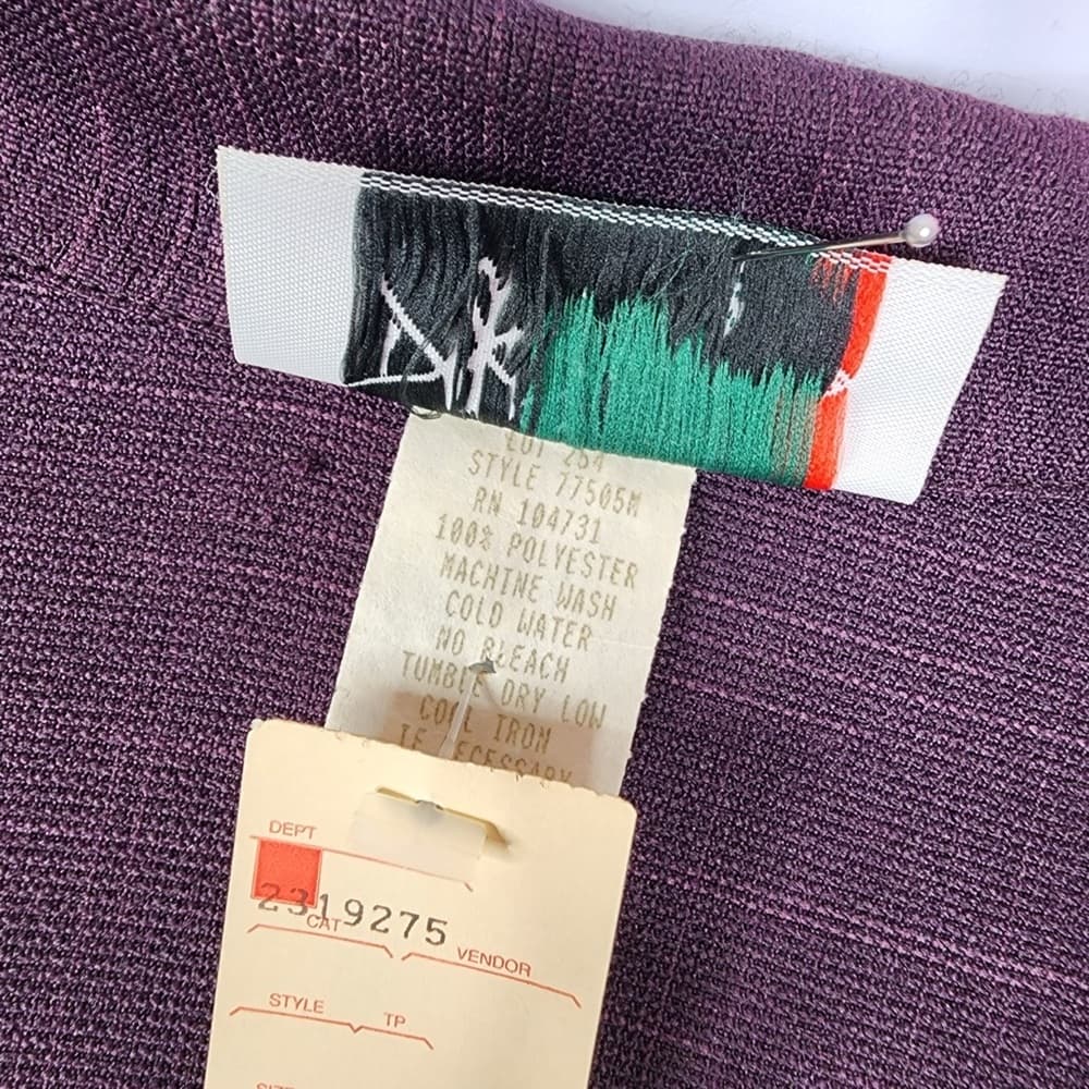 195. NWT Vintage D.J. Summers Purple Skirt Suit Set 18M - Thumbnail 6