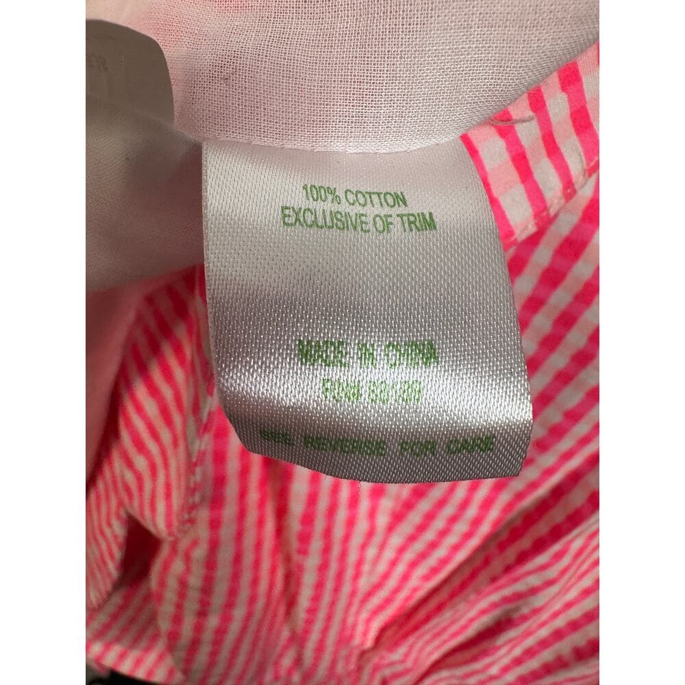 355. Lilly Pulitzer Pink Gingham Scallop Hem Skirt Size Small - Thumbnail 6