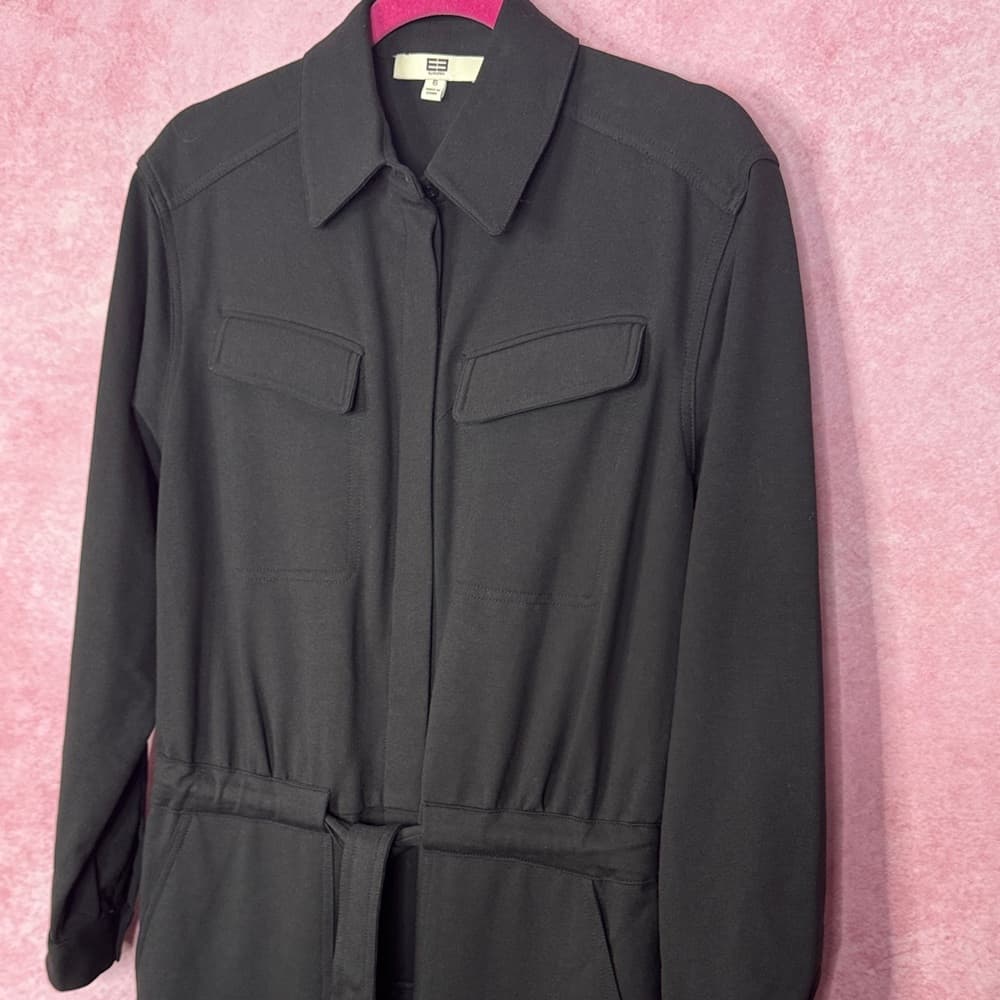 246. ByEtcetera Black Belted Utility Jumpsuit Size 6 - Thumbnail 3