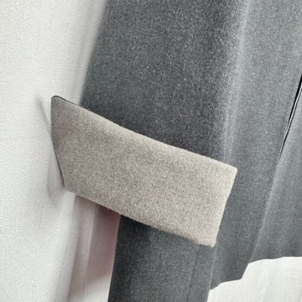 336. Kasper Gray Open Front Career Jacket Blazer Women’s Size L - Thumbnail 7