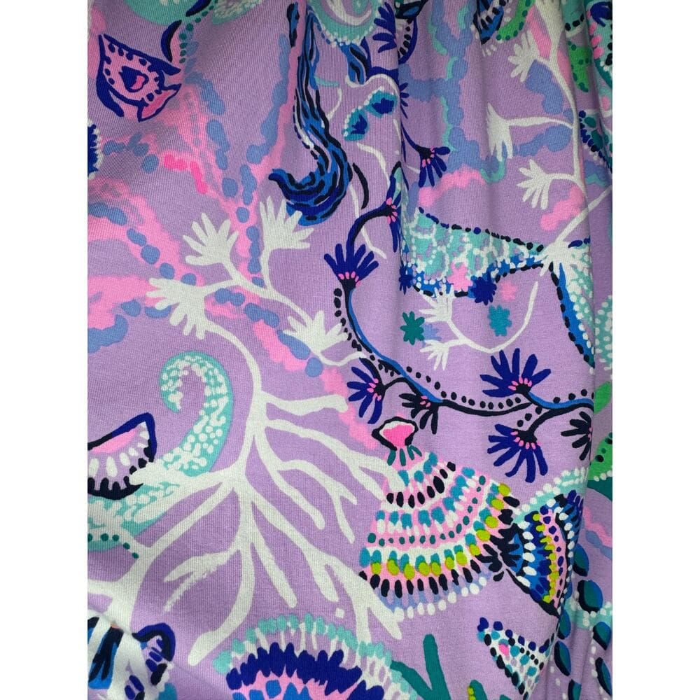 363. Lilly Pulitzer Halter Tank Top Purple Sea Life Print Size S - Thumbnail 4