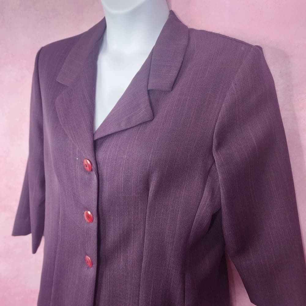 195. NWT Vintage D.J. Summers Purple Skirt Suit Set 18M - Thumbnail 4