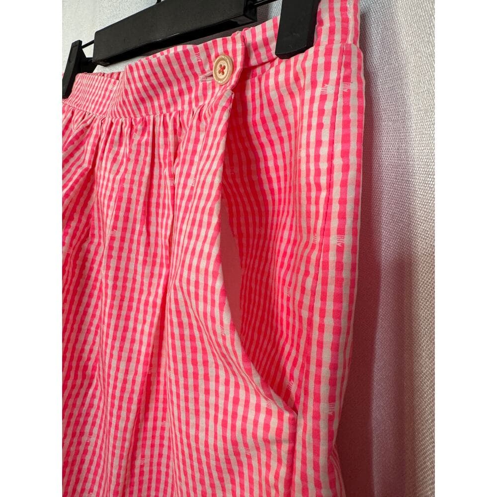 355. Lilly Pulitzer Pink Gingham Scallop Hem Skirt Size Small - Thumbnail 7