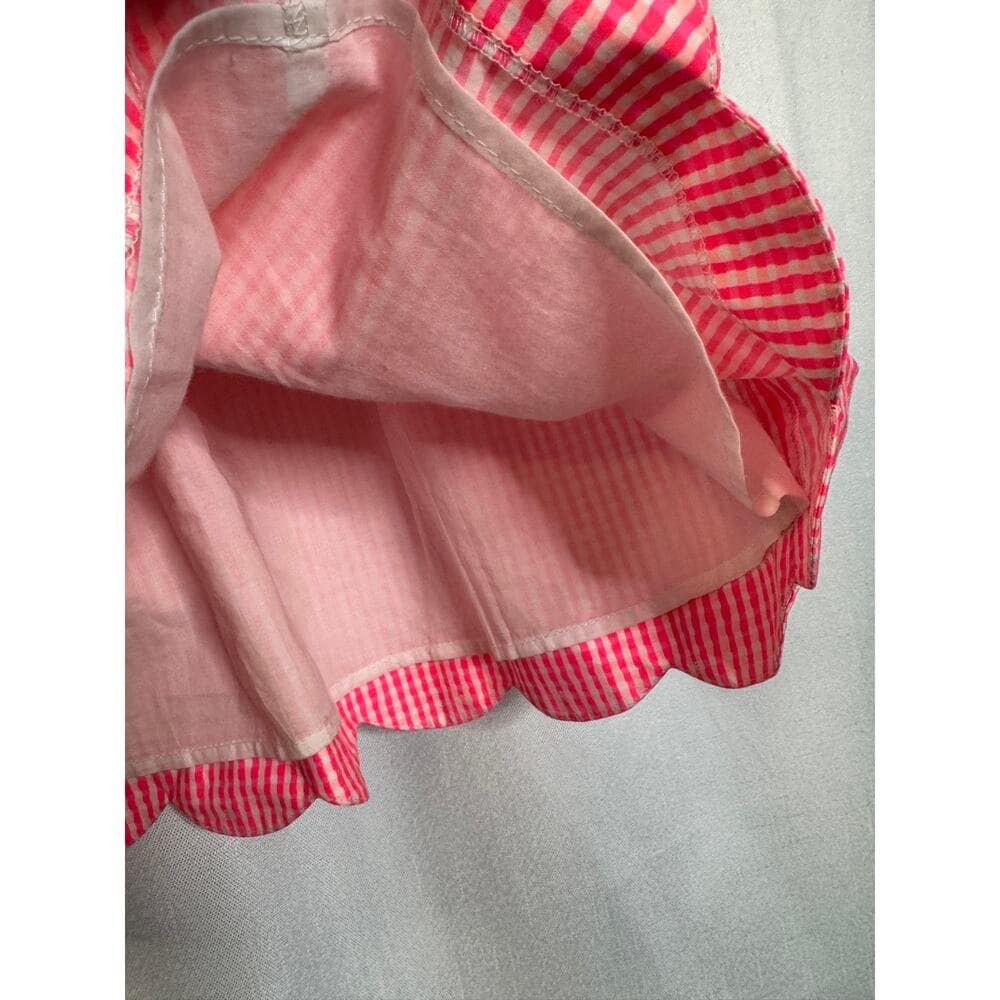 355. Lilly Pulitzer Pink Gingham Scallop Hem Skirt Size Small - Thumbnail 3