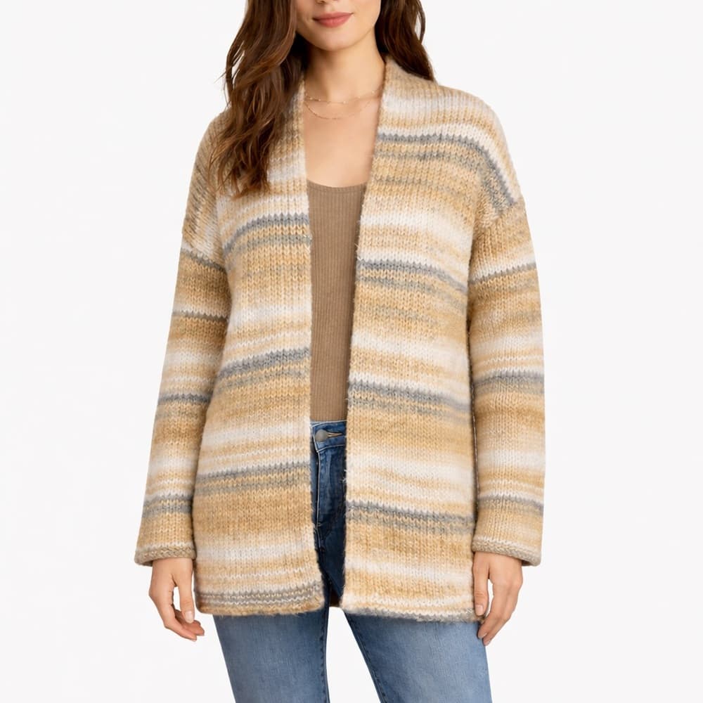 183. Anthropologie NWOT Striped Open Front Knit Cardigan Jacket XS - Thumbnail 8